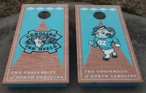 north carolina wooden cornhole wraps